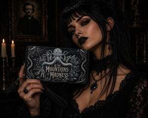 "At The Mountains Of Madness" Wallet Horror Goth Halloween Lovecraft Cthulhu New